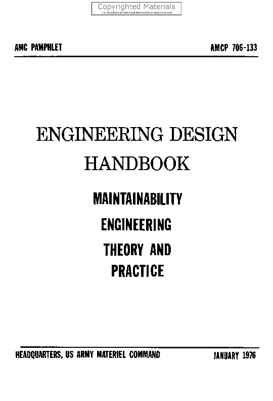 Doc256 - Engineering Design Handbook - Maintainability Engineering ...