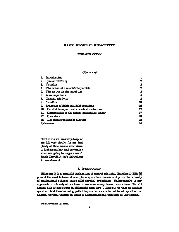 Doc256 - Physics. Basic General Relativity